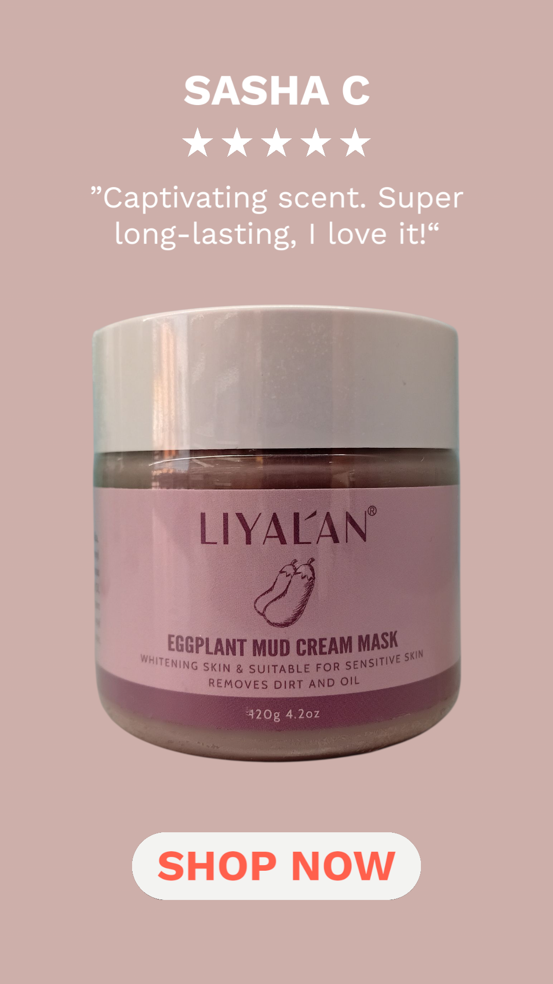 Eggplant Deep Cleansing Mud Cream Mask