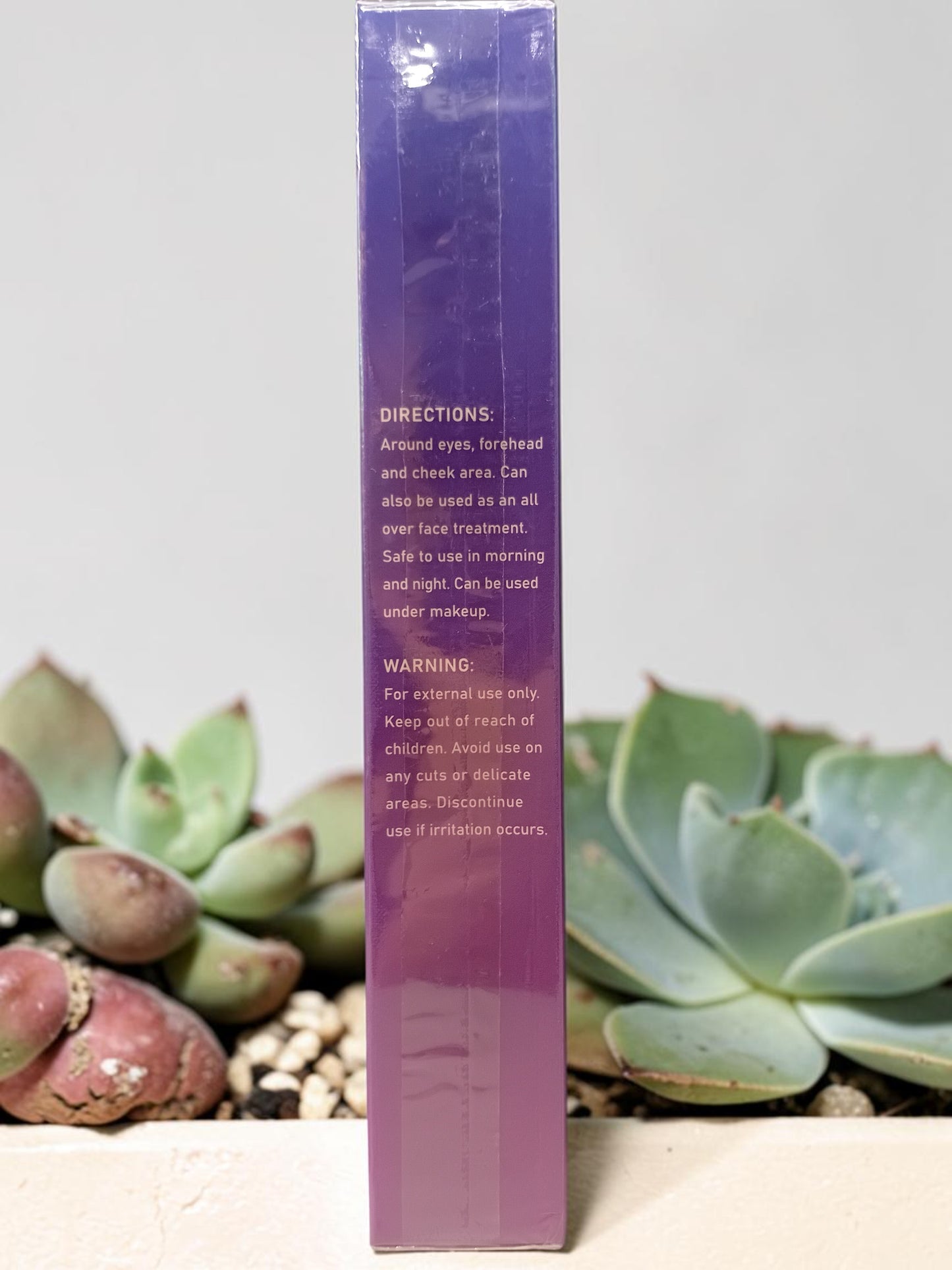 MY LUXE ELEGANCE deep moisturizing formula box side view showing directions and warnings for skincare application